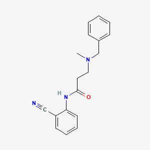 3-[benzyl(methyl)amino]-N-(2-cyanophenyl)propanamide