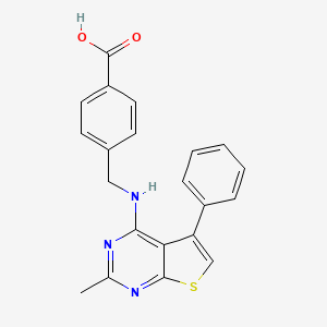 4-[[(2-Methyl-5-phenylthieno[2,3-d]pyrimidin-4-yl)amino]methyl]benzoic acid