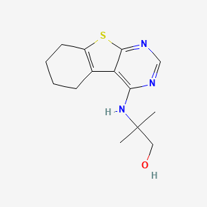 molecular formula C14H19N3OS B7482821 2-Methyl-2-(5,6,7,8-tetrahydro-[1]benzothiolo[2,3-d]pyrimidin-4-ylamino)propan-1-ol 