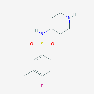 4-fluoro-3-methyl-N-piperidin-4-ylbenzenesulfonamide