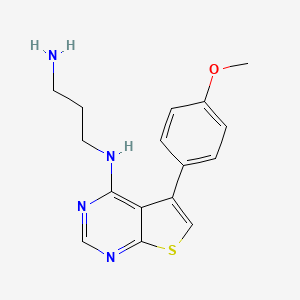 N'-[5-(4-methoxyphenyl)thieno[2,3-d]pyrimidin-4-yl]propane-1,3-diamine