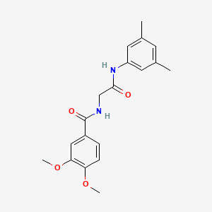 molecular formula C19H22N2O4 B7482842 N-[2-(3,5-dimethylanilino)-2-oxoethyl]-3,4-dimethoxybenzamide 