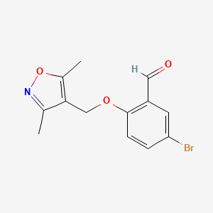 5-Bromo-2-[(3,5-dimethyl-1,2-oxazol-4-yl)methoxy]benzaldehyde