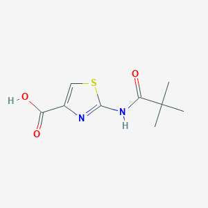 molecular formula C9H12N2O3S B7482861 2-(2,2-Dimethylpropanoylamino)-1,3-thiazole-4-carboxylic acid 