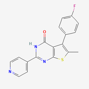 5-(4-fluorophenyl)-6-methyl-2-pyridin-4-yl-3H-thieno[2,3-d]pyrimidin-4-one