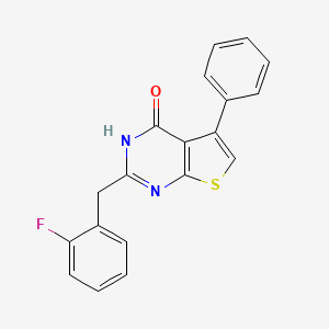 2-[(2-fluorophenyl)methyl]-5-phenyl-3H-thieno[2,3-d]pyrimidin-4-one