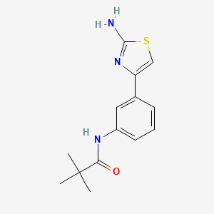 N-[3-(2-amino-1,3-thiazol-4-yl)phenyl]-2,2-dimethylpropanamide