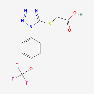 2-[1-[4-(Trifluoromethoxy)phenyl]tetrazol-5-yl]sulfanylacetic acid