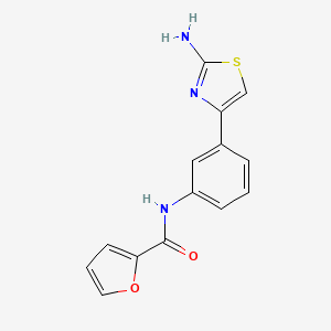 N-[3-(2-amino-1,3-thiazol-4-yl)phenyl]furan-2-carboxamide