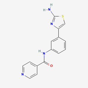 N-[3-(2-amino-1,3-thiazol-4-yl)phenyl]pyridine-4-carboxamide