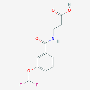 molecular formula C11H11F2NO4 B7482924 3-[[3-(Difluoromethoxy)benzoyl]amino]propanoic acid 