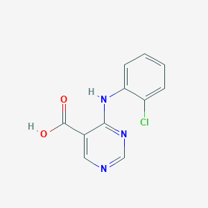 molecular formula C11H8ClN3O2 B7482951 4-(2-Chloroanilino)pyrimidine-5-carboxylic acid 