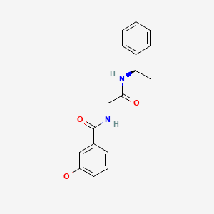 3-methoxy-N-[2-oxo-2-[[(1R)-1-phenylethyl]amino]ethyl]benzamide