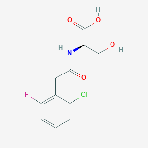 (2R)-2-[[2-(2-chloro-6-fluorophenyl)acetyl]amino]-3-hydroxypropanoic acid