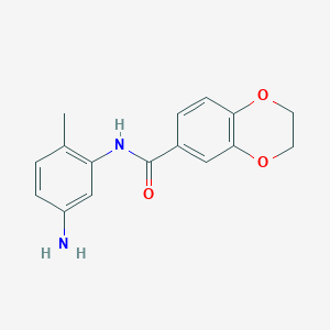 N-(5-amino-2-methylphenyl)-2,3-dihydro-1,4-benzodioxine-6-carboxamide