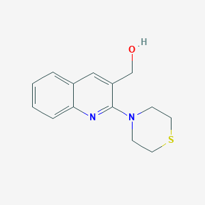 molecular formula C14H16N2OS B7482984 (2-Thiomorpholin-4-ylquinolin-3-yl)methanol 