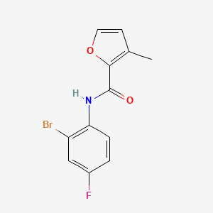 molecular formula C12H9BrFNO2 B7483001 N-(2-bromo-4-fluorophenyl)-3-methylfuran-2-carboxamide 