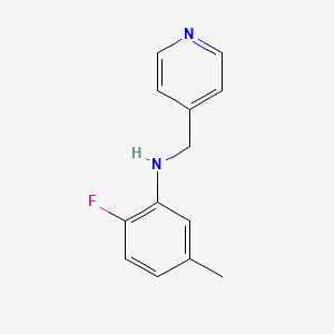 molecular formula C13H13FN2 B7483010 2-fluoro-5-methyl-N-(pyridin-4-ylmethyl)aniline 