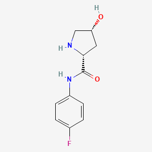 molecular formula C11H13FN2O2 B7483045 (2R,4R)-N-(4-fluorophenyl)-4-hydroxypyrrolidine-2-carboxamide 