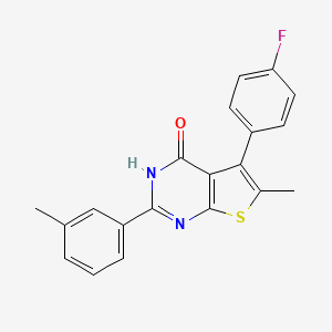 molecular formula C20H15FN2OS B7483054 5-(4-fluorophenyl)-6-methyl-2-(3-methylphenyl)-3H-thieno[2,3-d]pyrimidin-4-one 