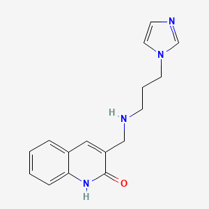 molecular formula C16H18N4O B7483057 3-[(3-imidazol-1-ylpropylamino)methyl]-1H-quinolin-2-one 