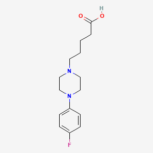 molecular formula C15H21FN2O2 B7483071 5-[4-(4-Fluorophenyl)piperazin-1-yl]pentanoic acid 