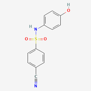 molecular formula C13H10N2O3S B7483081 4-cyano-N-(4-hydroxyphenyl)benzenesulfonamide 