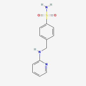 molecular formula C12H13N3O2S B7483087 4-[(Pyridin-2-ylamino)methyl]benzenesulfonamide 