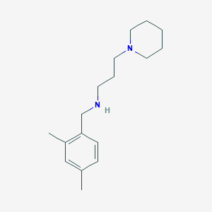 molecular formula C17H28N2 B7483100 N-[(2,4-dimethylphenyl)methyl]-3-piperidin-1-ylpropan-1-amine 