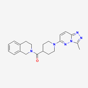 molecular formula C21H24N6O B7483139 3,4-dihydroisoquinolin-2(1H)-yl[1-(3-methyl[1,2,4]triazolo[4,3-b]pyridazin-6-yl)piperidin-4-yl]methanone 