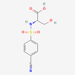 (2S)-2-[(4-cyanophenyl)sulfonylamino]-3-hydroxypropanoic acid