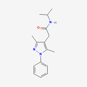 2-(3,5-dimethyl-1-phenylpyrazol-4-yl)-N-propan-2-ylacetamide