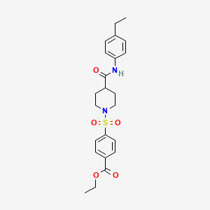 Ethyl 4-[4-[(4-ethylphenyl)carbamoyl]piperidin-1-yl]sulfonylbenzoate