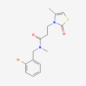 N-[(2-bromophenyl)methyl]-N-methyl-3-(4-methyl-2-oxo-1,3-thiazol-3-yl)propanamide