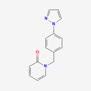 1-[(4-Pyrazol-1-ylphenyl)methyl]pyridin-2-one