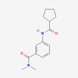 molecular formula C15H20N2O2 B7483245 3-(cyclopentanecarbonylamino)-N,N-dimethylbenzamide 