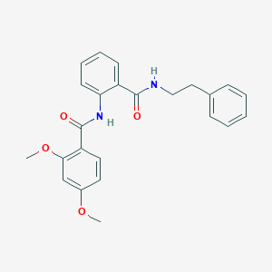 molecular formula C24H24N2O4 B7483296 2,4-dimethoxy-N-[2-(2-phenylethylcarbamoyl)phenyl]benzamide 