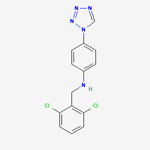 N-[(2,6-dichlorophenyl)methyl]-4-(tetrazol-1-yl)aniline