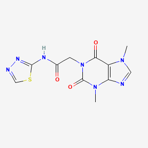 2-(3,7-dimethyl-2,6-dioxopurin-1-yl)-N-(1,3,4-thiadiazol-2-yl)acetamide