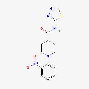 1-(2-nitrophenyl)-N-(1,3,4-thiadiazol-2-yl)piperidine-4-carboxamide