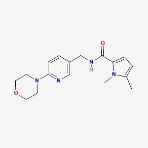 1,5-dimethyl-N-[(6-morpholin-4-ylpyridin-3-yl)methyl]pyrrole-2-carboxamide