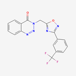 molecular formula C17H10F3N5O2 B7483383 3-[[3-[3-(Trifluoromethyl)phenyl]-1,2,4-oxadiazol-5-yl]methyl]-1,2,3-benzotriazin-4-one 