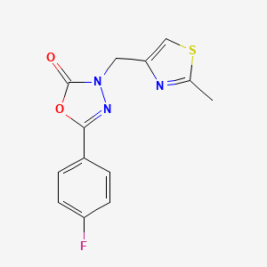 5-(4-Fluorophenyl)-3-[(2-methyl-1,3-thiazol-4-yl)methyl]-1,3,4-oxadiazol-2-one