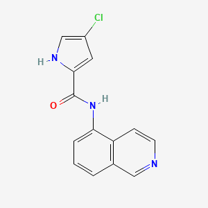 molecular formula C14H10ClN3O B7483406 4-chloro-N-isoquinolin-5-yl-1H-pyrrole-2-carboxamide 