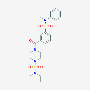 N,N-diethyl-4-[3-[methyl(phenyl)sulfamoyl]benzoyl]piperazine-1-sulfonamide