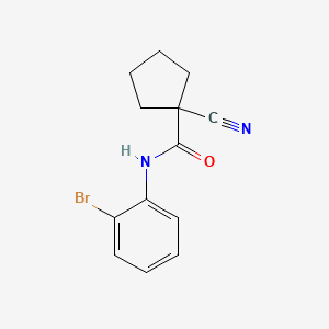 molecular formula C13H13BrN2O B7483429 N-(2-bromophenyl)-1-cyanocyclopentane-1-carboxamide 