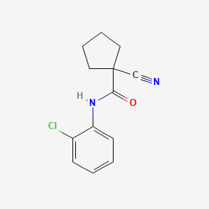 molecular formula C13H13ClN2O B7483432 N-(2-chlorophenyl)-1-cyanocyclopentane-1-carboxamide 