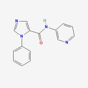 molecular formula C15H12N4O B7483438 3-phenyl-N-pyridin-3-ylimidazole-4-carboxamide 