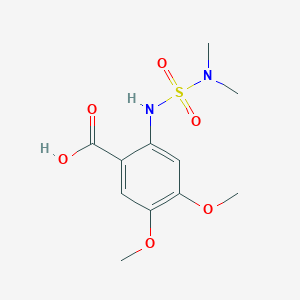 molecular formula C11H16N2O6S B7483454 2-(Dimethylsulfamoylamino)-4,5-dimethoxybenzoic acid 