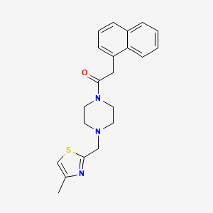 1-[4-[(4-Methyl-1,3-thiazol-2-yl)methyl]piperazin-1-yl]-2-naphthalen-1-ylethanone